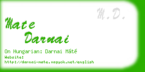 mate darnai business card