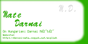 mate darnai business card